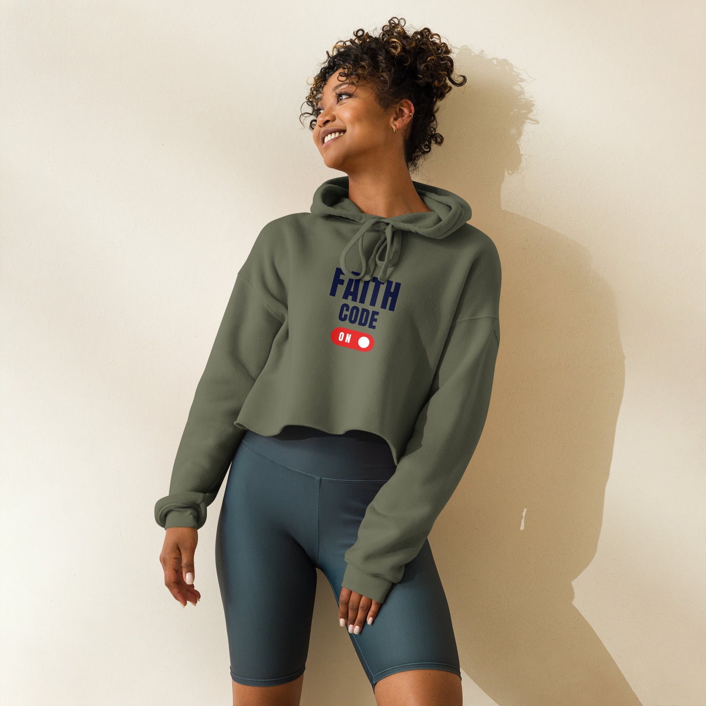 FAITH CODE Crop Hoodie