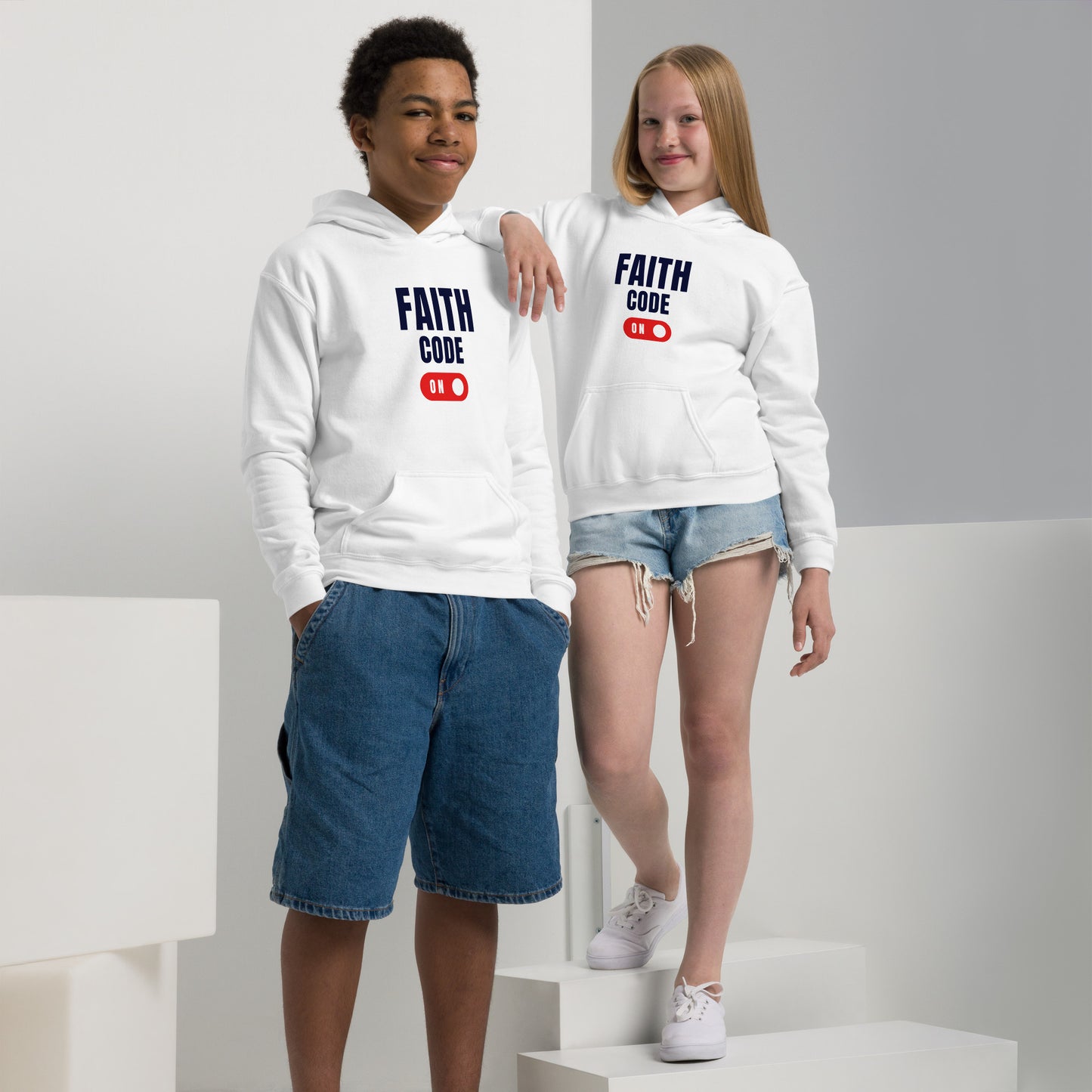 FAITH CODE Youth heavy blend hoodie