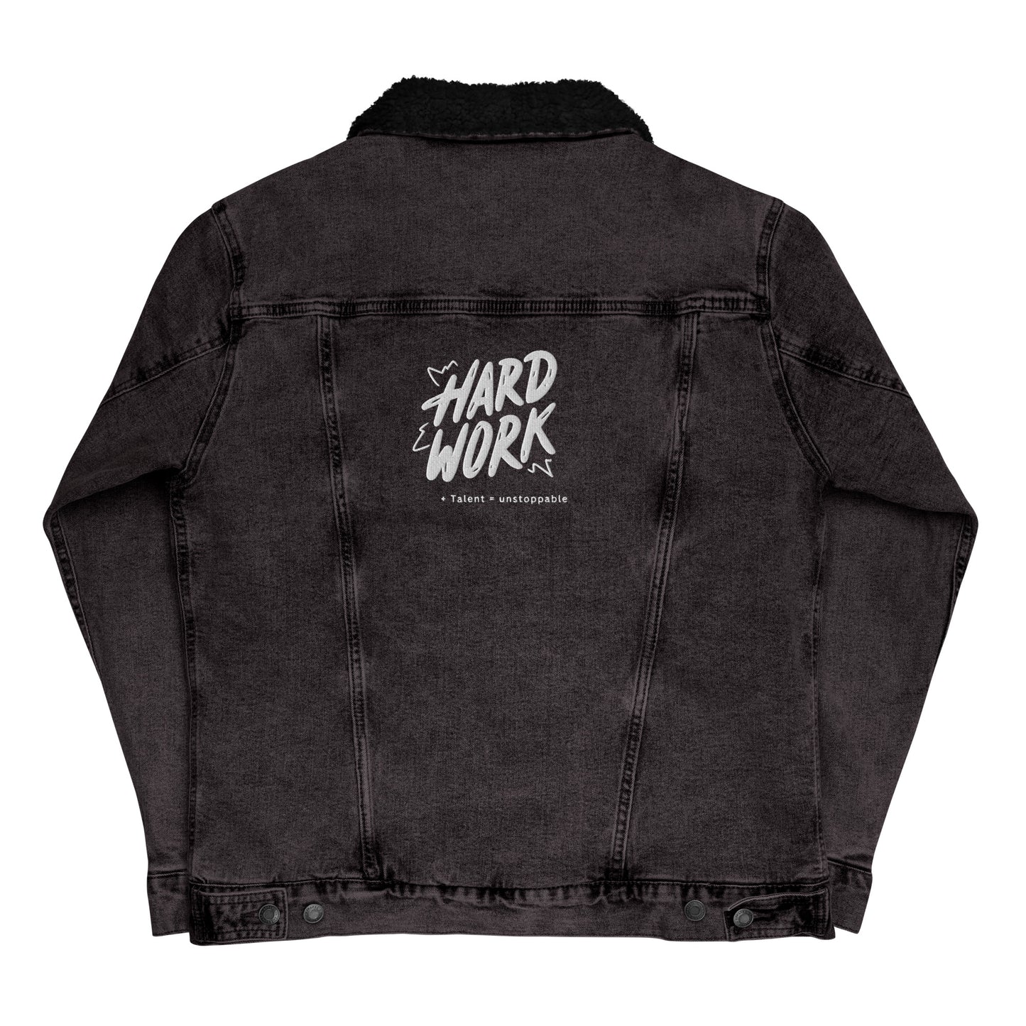 HARD WORK Unisex denim sherpa jacket