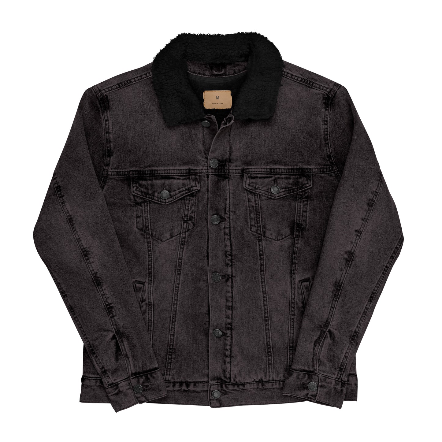 HARD WORK Unisex denim sherpa jacket