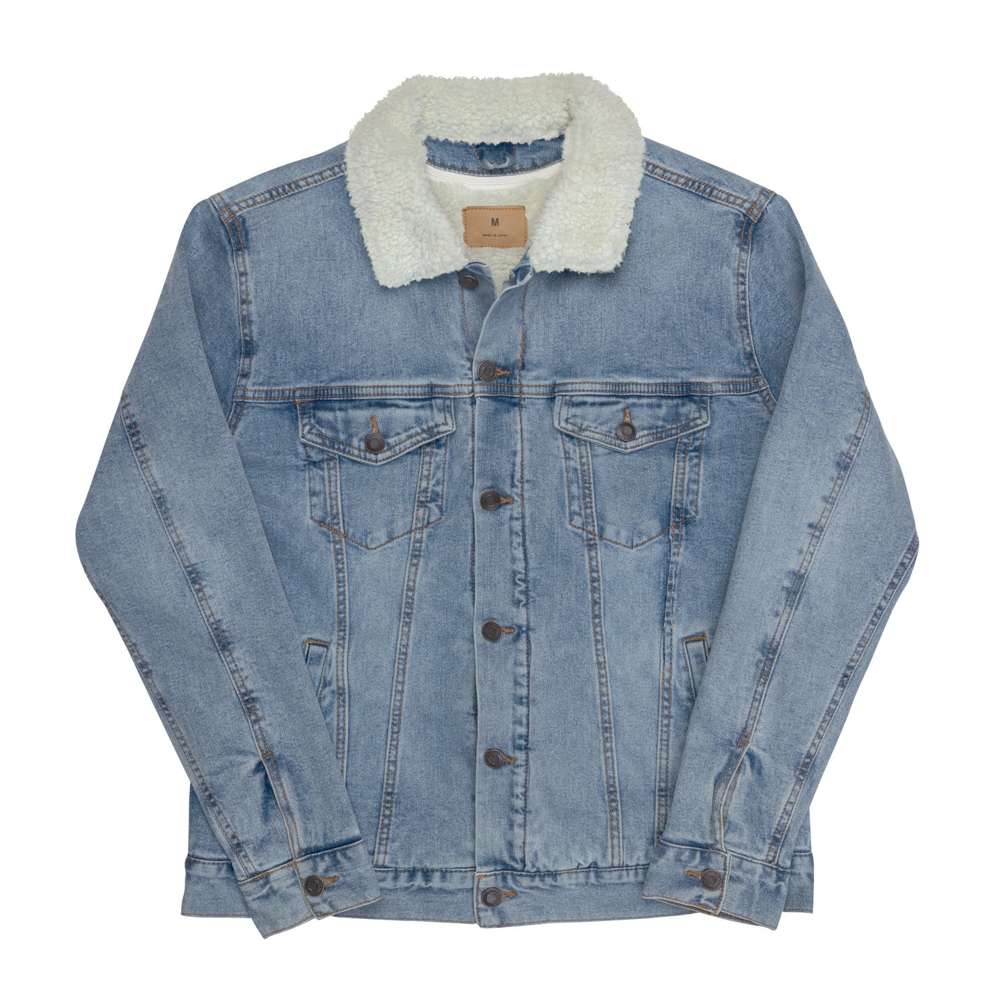 HARD WORK Unisex denim sherpa jacket