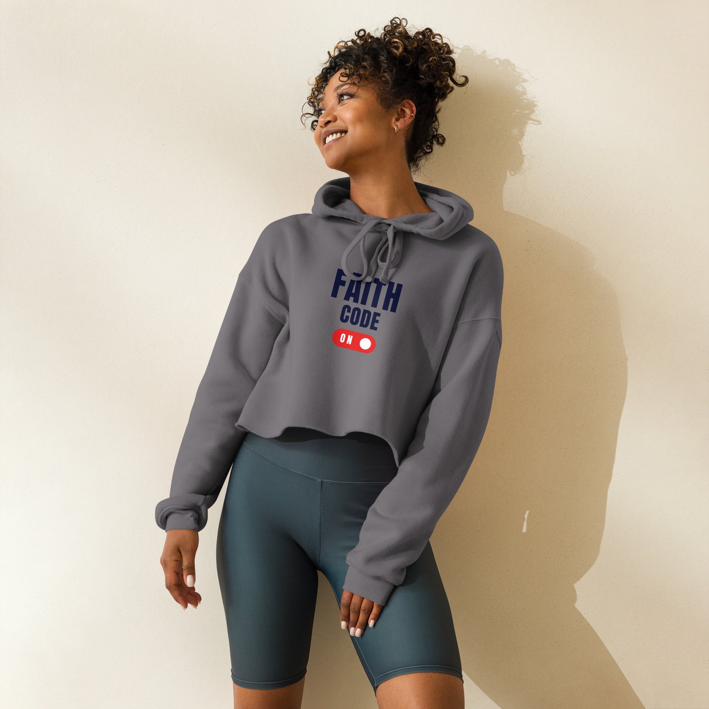 FAITH CODE Crop Hoodie